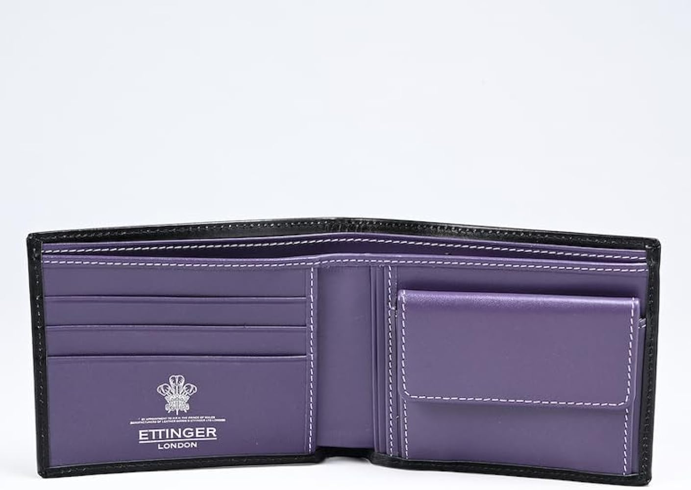 【未使用】エッティンガー　ロイヤルコレクション　二つ折り財布　パープル　小銭入れ 未使用】エッティンガー ロイヤルコレクション 二つ折り財布 パープル